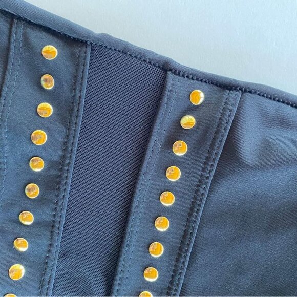 Women’s SIMON CHANG one piece bathing suit. Black with gold. Size US 8. NWOT - Picture 2 of 7